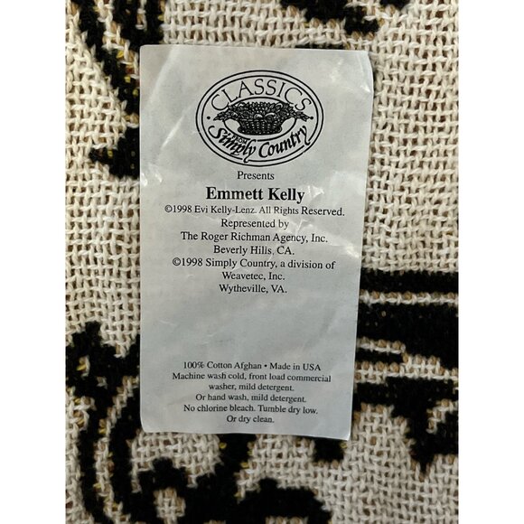Emmett Kelly 100th Anniversary Special Edition Tapestry Throw Blanket Simply Cou - Picture 5 of 6